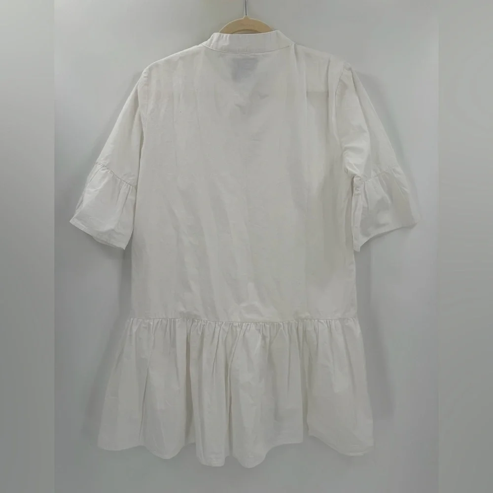 Addison Bay White Maritime Ruffled Dress Small - Picture 6 of 6